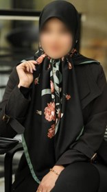 تصویر روسری ابریشم توییل زنانه قواره ۱۴۰ دور دست دوز کد 1300 