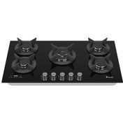 تصویر اجاق گاز داتیس شیشه ای مشکی DG-586 Datees DG-586 Black Glass Gas Stove