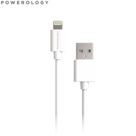 تصویر کابل تبدیل USB-A به لایتنینگ پاورولوجی مدل P12BLBK طول 1.2 متر Powerology P12BLBK