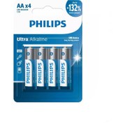 تصویر باتری قلمی فیلیپس الترا آلکالاین Ultra Alkaline LR6E4B/40 بسته 4 عددی 
