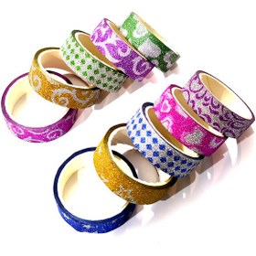 تصویر چسب رنگی 10 عددی لیزری 