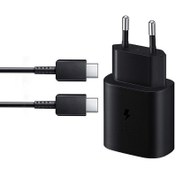 تصویر شارژر سامسونگ مدل EP TA800 توان 25 وات دو پین همراه کابل Charger Samsung EP TA800 25W Dual Pin With Cable