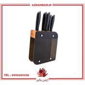 تصویر سرویس چاقوی آشپزخانه امسان ۶پارچه،مدل kumsal Emsan Kumsal Black 6pcs