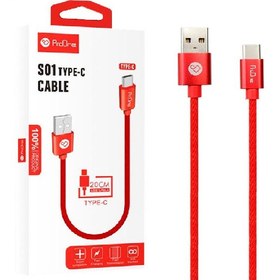 تصویر کابل تبدیل USB به تایپ سی پرووان مدل PCC130 ProOne PCC130 USB To Type-C Charge cable