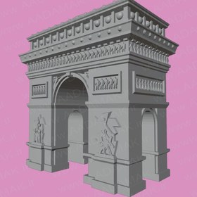 تصویر مدل ساختمان طاق پیروزی پاریس Arc de Triomphe 