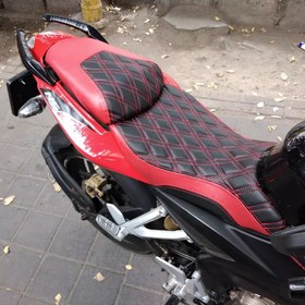 تصویر سفارش انلاین روکش صندلی ان اس ns - قرمز / قرمز Apadana design motorcycle saddle cover