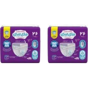 تصویر پوشک شورتی مای بیبی مدل کانال دار سایز 5 دو بسته 26 عددی 