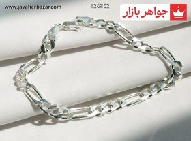 تصویر دستبند نقره مردانه فیگارو کد70 