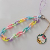 تصویر آویز گوشی زنجیر پاستیلی با اردک کد ۵۰۰۱ 