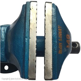 تصویر گیره رومیزی ایران صنعت مدل IS-140 سایز ۱۴۰ با فک فولادی 