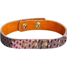 تصویر دستبند طلا چرم سه گوی 