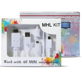 تصویر کابل اتصال موبایل به تلویزیون – micro MHL KIT 