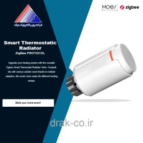 تصویر ترموستات شیر رادیاتور هوشمند MOES – پروتکل زیگبی 