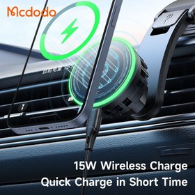 تصویر پایه نگهدارنده و شارژر بی سیم گوشی موبایل مک دودو مدل CH-5110 Mcdodo CH-5110 wireless charger and phone holder