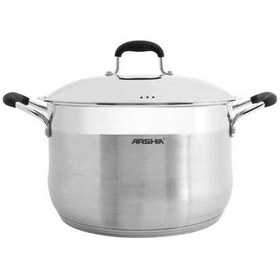 تصویر قابلمه تک استیل عرشیا مدل SS145 735 Arshia SS145-735 Single steel pot