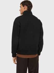 تصویر سویشرت زیپ‌دار با فیت راحت برند H&M Relaxed Fit Zip Sweatshirt