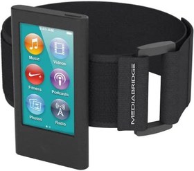 تصویر Armband Mediabridge برای iPod Nano - نسل هفتم / نسل هشتم (سیاه) - مدل AB1 (قسمت # AB1-IPN7-BLACK) 