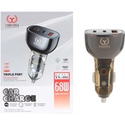 تصویر شارژر فندکی فست و PD سه پورت Yoshita مدل YS-006 68W 