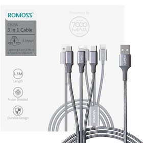 تصویر کابل شارژ روموس ROMOSS CB25A 3IN1 