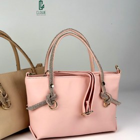 تصویر کیف دستی زنانه چرمی ZARA مدل دسته نگین همراه بند بلند چرمی ZARA BAG