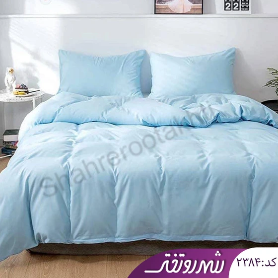 خرید و قیمت لحاف و روتختی آبی آسمانی کد ۲۳۸۴ - 200*1 | ترب