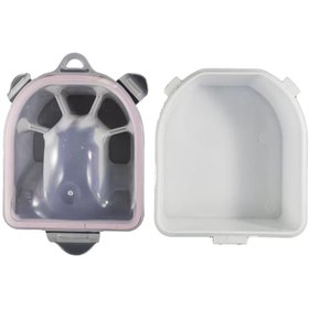 تصویر ظرف مانیکور دوجداره بیضی کاسه (در دار) Oval manicure dish. Double-sided (with door)