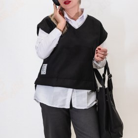 تصویر جلیقه شلوار - مشکی 