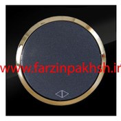 تصویر کلید و پریز دلند مدل آوا پلکسی مشکی زه طلایی Deland switches and sockets Ava Black Gold Plexi