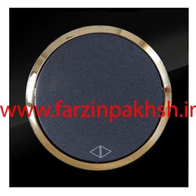 تصویر کلید و پریز دلند مدل آوا پلکسی مشکی زه طلایی Deland switches and sockets Ava Black Gold Plexi