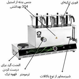 تصویر سماور برقی استیل 58 لیتری هیتردار مدل TB-EH4 