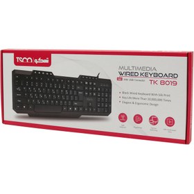 تصویر کیبورد تسکو با سیم مدل TK 8019 ا TSCO TK 8019 Wired Keyboard TSCO TK 8019 Wired Keyboard