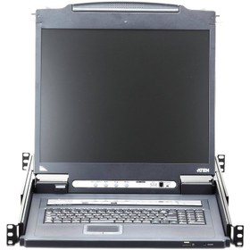 تصویر کنسول کی‌وی‌ام اتن 8 پورت رکمونت مدل KVM consol LCD 17 – CL5708M 