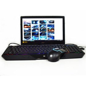 تصویر کیبورد و موس گیمینگ اچ پی GK1100 ا HP GK1100 Gaming Keyboard and Mouse HP GK1100 Gaming Keyboard and Mouse