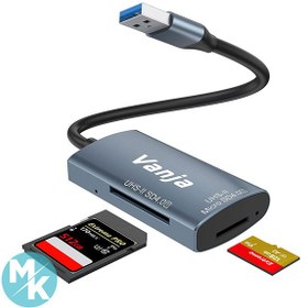 تصویر کارتخوان USB به SD 4.0 و Micro SD برند Vanja مدل 3 در1 