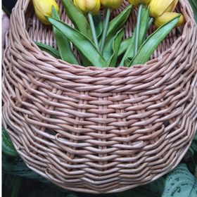 تصویر گلدان گلابی کوچک حصیری 