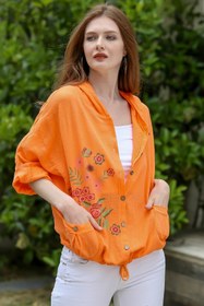 تصویر خرید انلاین ژاکت جدید زنانه شیک برند Chiccy رنگ نارنجی کد ty113837035 