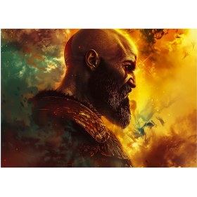 تصویر متال پوستر بازی God Of War طرح کریتوس کد N209 