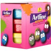 تصویر رنگ انگشتی 3 رنگ کاسه ای آرت لاین Artline 