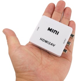 تصویر مبدل تصویر مینی مدل HDMI به AV ا Mini HDMI To AV-RCA Convertor Mini HDMI To AV-RCA Convertor