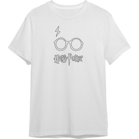 تصویر تیشرت آستین کوتاه طرح هری پاتر (Harry Potter) کد 1 - ملانژ طوسی / M 