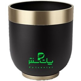 تصویر گلدان فایبرگلاس لبه فلزی 