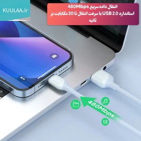 تصویر کابل شارژ کولا مدل KUULAA KL-X58 با شدت جریان ۲.۴ آمپر 