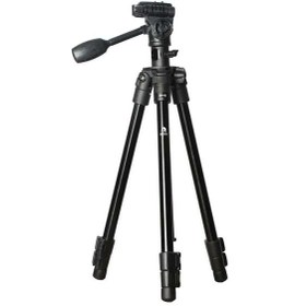 تصویر سه پایه دوربین بیک (مشکی) Beike Q600H Beike Q600H Camera Tripod (Black)