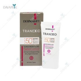 تصویر فلوئید ضدآفتاب ترنکسید بی رنگ اس پی اف 50 درمالیفت - Dermalift Tranexid Sunscreen Fluid Spf50 