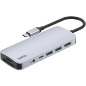 تصویر مولتی پورت بلکین مدل Connect USB-C 7-in-1 Multiport Hub AVC009fqSGY-V2 