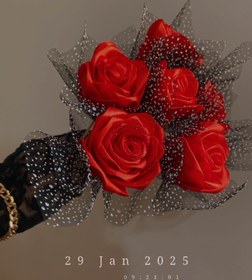 تصویر دسته گل ربانی قرمز Homeo bank