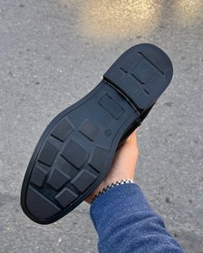 تصویر بوت مردانه مدل چلسی چرمی بغل زیپ طرح والنتنیو-کد 1349 