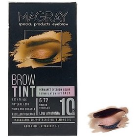 تصویر کیت رنگ ابرو ماگرای شماره 6.72 رنگ شکلاتی دودی حجم 30 میل 