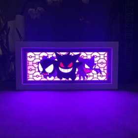 تصویر تابلو لایت باکس انیمه ای گنگار پوکمون | Gengar Anime Light Box Pokémon 