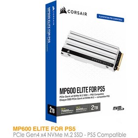 تصویر اس اس دی 2 ترابایت کورسیر مدل MP600 ELITE PCIe 4.0 NVMe M.2 2280 White Corsair MP600 ELITE PCIe 4.0 NVMe M.2 2280 White 2TB Internal SSD